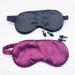 Sleep Eye Mask for Men & Women - 2Pack Soft Silk Blindfold with Earplugs | Travel Sleep Masks (Black & Purple - Buy Online on GoSupps.com
