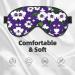 SSIMOO Purple White Floral Print Double-Sided Eye Mask | Soft Light Blocking Sleep Mask for Quality Rest - Buy Online on GoSupps.com