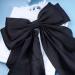 Allereya Vintage Large Silk Bow Hair Clip Barrette - Black Ribbon Hair Accessory for Women and Girls - Buy Online on GoSupps.com