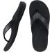 Everhealth Women's Orthotic Flip Flops - Arch Support Sandals for Plantar Fasciitis & Flat Feet - Black (Size 8) - Buy Online on GoSupps.com