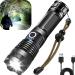 Victoper LED Flashlights, High Powered 10000 Lumens Super Bright Tactical Flashlight, Rechargeable Flash Light, 5 Modes Zoomable Waterproof Flash Lights for Emergency, Outdoor, Home, Camping, Hiking