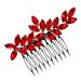 Beatifufu Bridal Headwear Rhinestone Hair Combs Hair Comb Clips Bridal Hair Comb Hair Side Combs Hair Combs for Women Decorative Bridal Hair Accessories Decorative Hair Combs Red Rhinestones