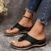 Fudule Women's Orthopedic Sandals - Arch Support, Anti-Slip, Breathable Flip Flop in Vintage Style - Black (Size 9) - Buy Online on GoSupps.com