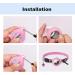 Mouyou AirTag Cat Neck Band - Adjustable reflective collar with bell | Soft nylon tracking collar (22-34cm) - Pink - Buy Online on GoSupps.com