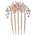 Didiseaon Rhinestone Hair Accessories Hairpin Hair Accessory for Women Hair Combs for Women Accessories Vintage Hair Clips Flower Claw Clips Alloy Women's Rhinestones The Flowers