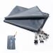 BISINNA Waterproof Camping Tarp Mutifunctional Tent Footprint for 1-2 Person Tent, Groundsheet Picnic and Beach Mat with Drawstring Carrying Bag for Picnic, Hiking and Other Outdoor Activities Grey 82.67x55
