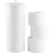 InterDesign Plastic Holder The Kent Collection 3 Rolls of Toilet Paper - White