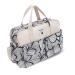 SONARIN Large Capacity Baby Nappy Changing Tote Bag Multi-Function Waterproof Baby Changing Bag Satchel Messenger Bag Travel Diaper Bag with Shoulder Strap & Changing Mat(Black & White Petals)