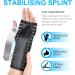 AOOWU Adjustable Wrist Support Brace with Metal Splint - Pain Relief for Carpal Tunnel, Sprains, Tendonitis - Breathable Design - L Left - Buy Online on GoSupps.com
