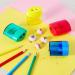 KIDMEN 2 Holes Pencil Sharpener Pencil Sharpener for Kids Pencil Sharpener Handheld-12 PACK - Buy Online on GoSupps.com