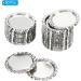 PATIKIL 1 Inch Flat Decorative Bottle Caps 50 Pack Craft Bottle Pendant Trays Double Sides Printed for DIY Pendants Craft Scrapbooks Silver Tone - Buy Online on GoSupps.com