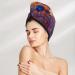 Buy Hair Towel Wrap - Quick Drying Towel Turban with Button | Rooster Oil Painting Design - Perfect for All Hair Types - Buy Online on GoSupps.com