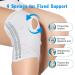 Nellhomy Professional Knee Supports - Adjustable Open Patella Pads & Spring Stabilizers for Arthritis Relief | XXL White - Buy Online on GoSupps.com