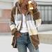Hanxiulin Women's Oversized Plush Jacket - Breathable Winter Coat & Hoodie in Khaki | Stylish Casual Fashion for Autumn & Winter - Sizes Up to 4XL - Buy Online on GoSupps.com