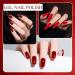 Gel Nail Polish Set 6 Colors Bright Red Burgundy Dark Glitter Red Soak-Off UV/LED Nail Polish Gel for Home Salon DIY Nail Art 5ML - Buy Online on GoSupps.com