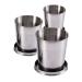 3PCS Collapsible Travel Cups For Dishes & Utensils , Stainless Steel Folding Camping Cup With Lids - 2.5 oz , 4.7 oz , 8.2 oz , Expandable Portable Reusable Drinking Mug For Survival , Hiking , Picnic