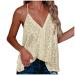 Glitzer Tops Women's V-neck-tank tops sequin top spaghetti camisole backfree tank top sexy festive tops Sparkle sleeveless Sequin tunika-west metallic shirt