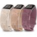 Toyouths 3 pieces of dandelion floured flaved bracelet compatible with Fitbit Charge 6/Charge 5 bracelet women flower cute soft silicone sports bracelet for charge 6 polar star/milk tea/smoke violet