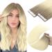 Youngsee injection tape extensions real hair ombre real hair extensions tape virgin 40cm tape in extensions real hair smooth tape real hair extensions light brown ombre blonde skin weft 5pc #r8t60 40 cm 5 PCs virgin- #r8t60