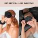 Kitsch Lavender Weighted Sleep Mask in Black - Stylish Satin Eye Cover for Deeper Sleep | 1 Count - Buy Online on GoSupps.com