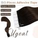 Ugeat Real Hair Tape Extensions - Dark & Medium Brown 60cm 20 Pieces (50g) - #2/6/2 - Buy Online on GoSupps.com