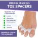 Gel Silicone Toe Separators & Stretchers for Bunion & Hammer Toe Pain Relief - 2 Pairs for Yoga, Running & Sports Activities - Buy Online on GoSupps.com