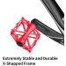 Aluminum CNC Mountain Bike Pedals | Lightweight Platform Pedals for BMX/MTB | 16 Anti-Skid Pins | Red - Buy Online on GoSupps.com