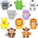 50 Pcs Jungle Safari Animal Cupcake Wrapper Set Safari Party Supplies Wild One Party Favor Jungle Baby Shower Birthday Decorations Zoo Animals Party Decor (Safari Cupcake Topper)