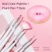 8 Pcs Resin Nail Tips Art Palette Set with 5 Brushes - Manicure DIY Pink - Buy Online on GoSupps.com