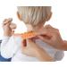 Kiddo Feedo Roll Up Bib for Baby & Toddler | Easy Clean Mealtime Bib with Pocket | Comfortable Orange Bib for Mess-Free Dining - Buy Online on GoSupps.com