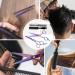 Professional 11Pcs Hair Cutting Scissors Kit with Comb, Clips, Cape - Stainless Steel Thinning Shears Set for Barber, Salon, Home - Multicolour01 - Buy Online on GoSupps.com