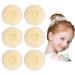 Extra Hair Donut Bun Maker Blonde for Kid  Ring Style Bun  6PCS Chignon Hair Small Doughnut Shaper for Short and Thin Hair (Small Size  2.5 Inch/Beige) Beige 6 Count (Pack of 1)