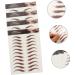 Didiseaon 4 sheets Hair-like False Brow Imitation Waterproof Fake Sticker Temporary Tattoos Eyebrows D 21x14.8cm Brown - Buy Online on GoSupps.com
