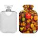 Naanle Autumn Leaves Pumpkin Hot Water Bottle - 2L Transparent Heat Bottle for Bed Hand & Foot Warmer Pain Relief & Cold Therapy - Buy Online on GoSupps.com