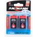 Ansmann 9V Alkaline Battery for Smoke Detectors - 2-Pack (1515-0006) | Reliable International Shipping - Buy Online on GoSupps.com