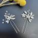 Prosy Bridal Flower Hairpins | Silver Crystal Hair Clips & Pearl Floral Headpiece | 2 Pack for Women & Girls - Buy Online on GoSupps.com