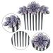 Crystal Bride Wedding Hair Comb - Purple Rhinestone Side Combs - Buy Online on GoSupps.com