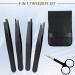 4 Eyebrow Tweezers and 1 Scissors Set Eyebrow Tweezers Stainless Steel Pointed Tweezers Straight Slicker Tip Tweezers for Removing Blackheads Ingrown Hair - Buy Online on GoSupps.com