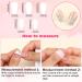 Sethexy French Long Coffin False Nails - Handmade Glitter Flame Nail Art | Glossy Acrylic Removable Nails for Women & Girls - Buy Online on GoSupps.com