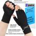 2 Pairs Copper Arthritis Gloves for Pain Relief - Fingerless Compression Gloves for Carpal Tunnel, Osteoarthritis, Joint Pain - Hand Support for Men and Women (Black, Large) - Pack of 4 - Buy Online on GoSupps.com