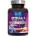 Omega 3 Fish Oil Supplements 2400 mg - Triple Strength Omega3 - EPA & DHA with Essential Fatty Acids - Natural Immune Brain & Heart Health Support - Burpless Lemon Flavor Wild Caught - 180 Softgels 180 Count (Pack of 1)