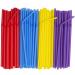 500 Count Flexible Disposable Plastic Drinking Straws - 7.75" High - Assorted Colors
