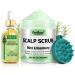 Traitement Gommage Cuir Chevelu au Romarin et Menthe Rafra chissante & Huile de Romarin pour Cheveux & Brosse Massante - Cuir Chevelu Gras et Pelliculaire Soin Capillaire Doux pour des Cheveux Forts