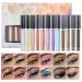 Liquid eyeshadow set in 12 colors glitter-shimmer-smoke-blid shadow waterproof durable fast drying sparkling eyeshadow-make-up kits
