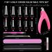 MORGLES 500pcs Clear Coffin Nail Tips Set - Professional Acrylic Nails Kit with Glues, Clipper, Files, and Cuticle Tools - Buy Online on GoSupps.com