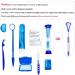Portable Orthodontic Care Kit: EvaGO Travel Oral Care Set (8pcs) - Blue - Buy Online on GoSupps.com