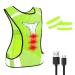 Ninefo warning vest reflector vest with light safety vest bicycle Reflecting vest adjustable running vest with 2 reflecting tapes for jogging run