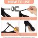 YEHAM Women's High Heel Shoe Replacement Tips Set with 6 Heel Pliers - 30 Pairs, 5 Sizes, 2 Pins - Black Tips - Buy Online on GoSupps.com