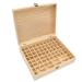 Storage container for essential oils made of wood essential oil box large wooden storage box for 5 ml/15 ml aromatic oils nail polish liquid bottles (74 compartments)