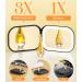 Gospire Lighted Travel Makeup Mirror With Light and Magnification 3X Magnification Rechargeable Small Mirror with Three-color Adjustable Light Led Mini Mirror for Purse - Black - Buy Online on GoSupps.com